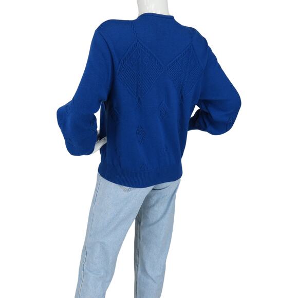 Geiger Collections Austria Blue Wool Cardigan Sweater M - Picture 6 of 8